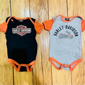Harley Davidson Bodysuit Bundle Sz 9-12 months